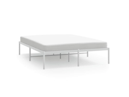 Bed Frame, Bed Frames Vidaxl Branco Aço (140 X 200 Cm)