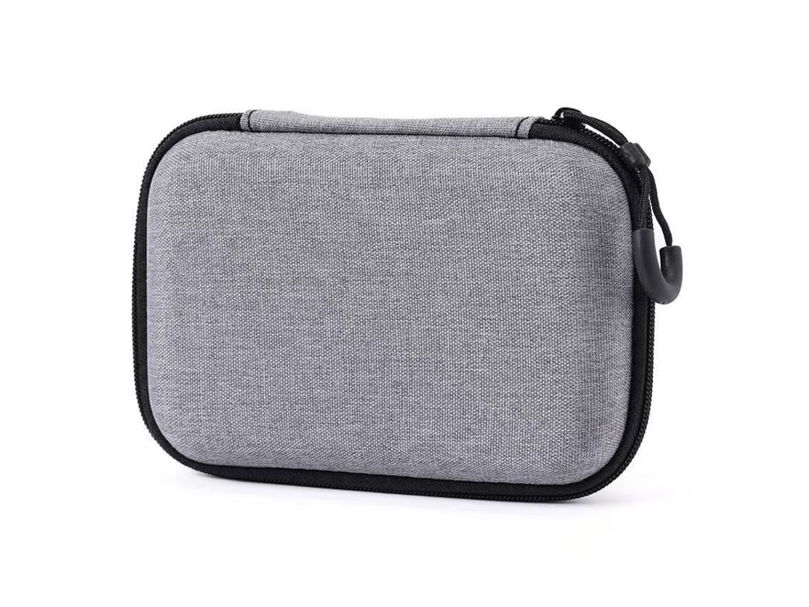 Bolsa De Armazenamento Digital 18x12x5 Cm Retangular Cinza Organizador De Eletrônicos Para Cabos, Fones De Ouvido E Carregadores Brilvibera