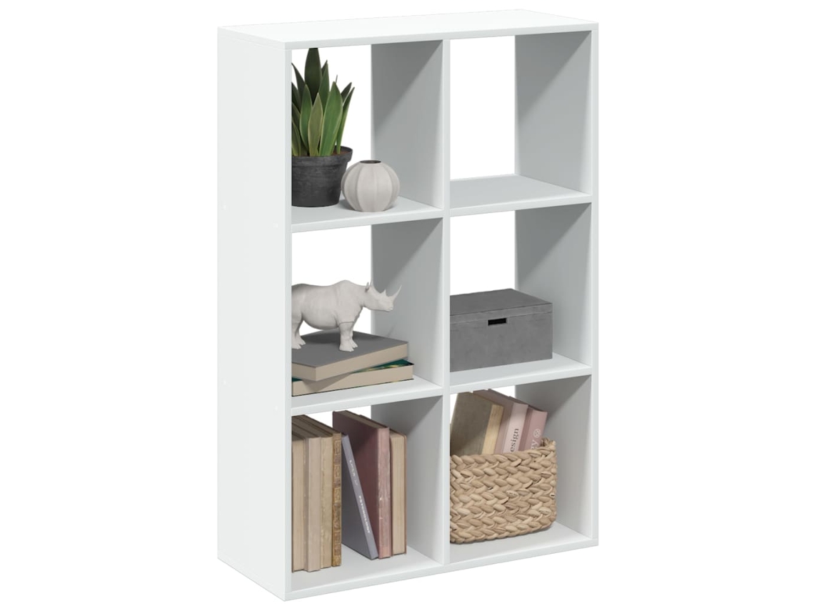Vidaxl Estante Divisória 69,5x29x103,5 Cm Derivados De Madeira Branco