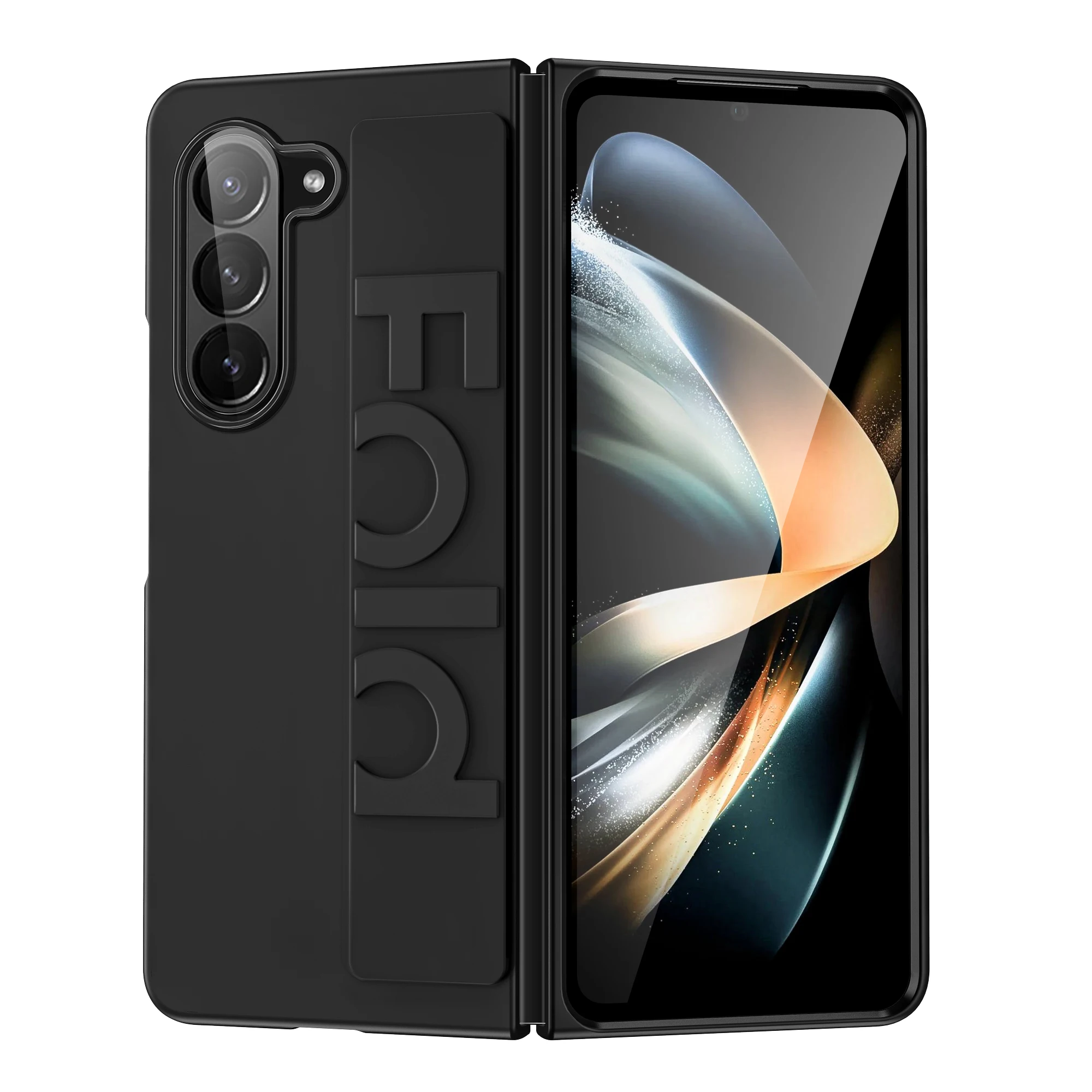 Capa De Celular Com Pulseira Macia E Flexível (preta Para Galaxy Z Fold5)