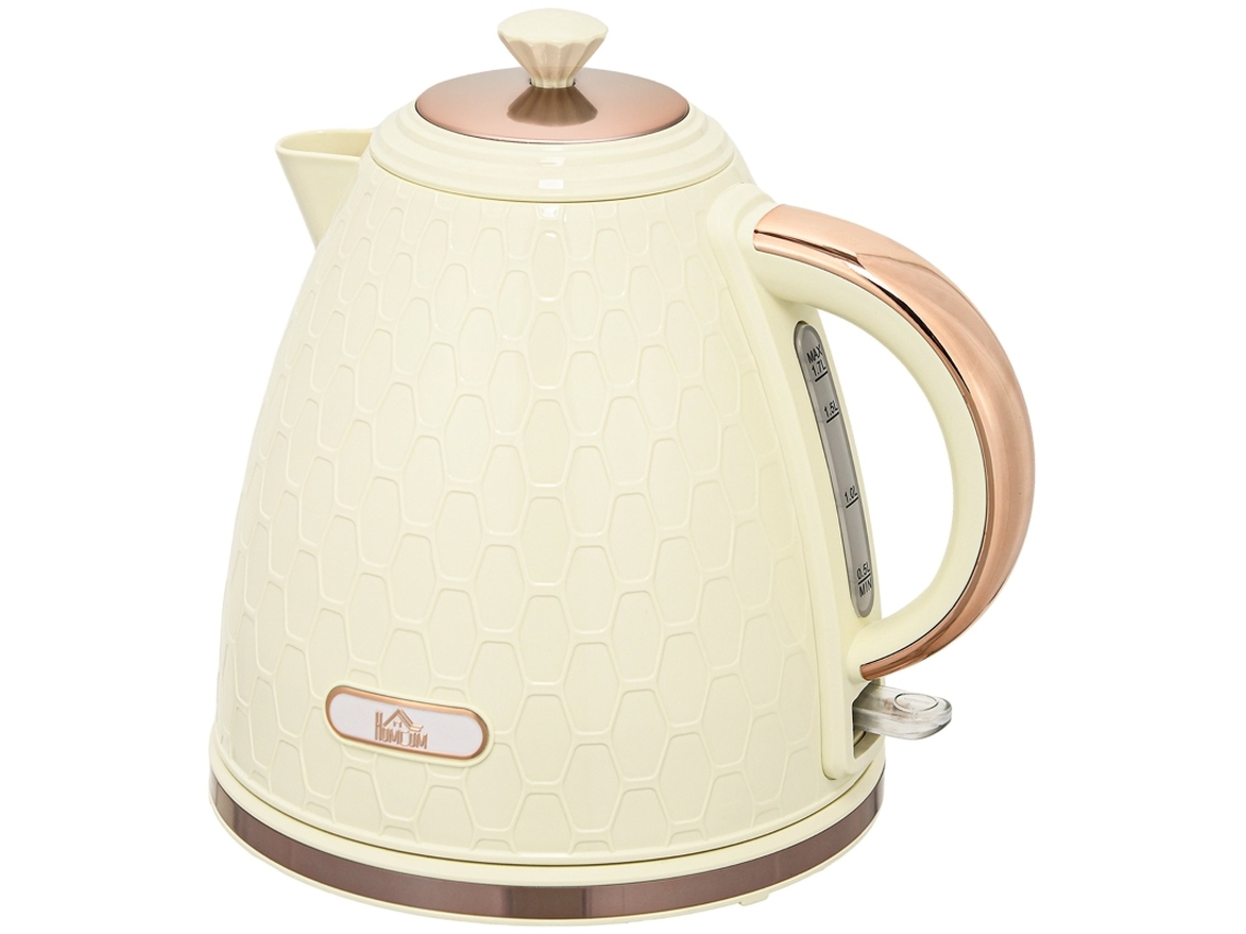 Chaleira Elétrica 2200w Visor Filtro Fervura Bege VELTRIX