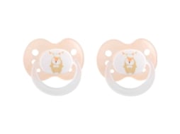 Conjunto 2 Chupetas Silicone Reversível +6m Happy Bear
