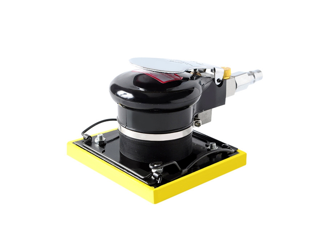 Lixadeira Orbital Pneumática Mini 100x110mm Polidor de Ar para Carro Móveis Metal Remoção de Ferrugem