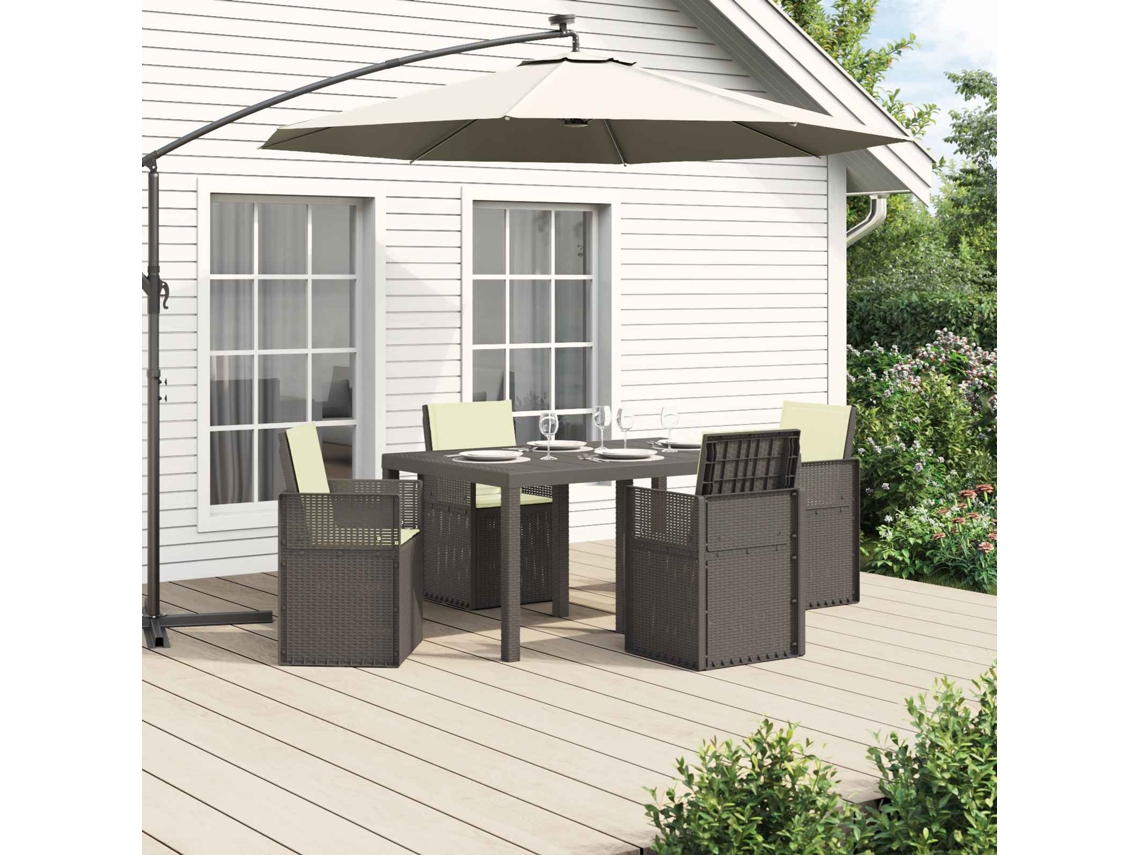 Vidaxl Conjunto De Jantar Para Jardim 5 Unid. Cinzentos Claros E Creme
