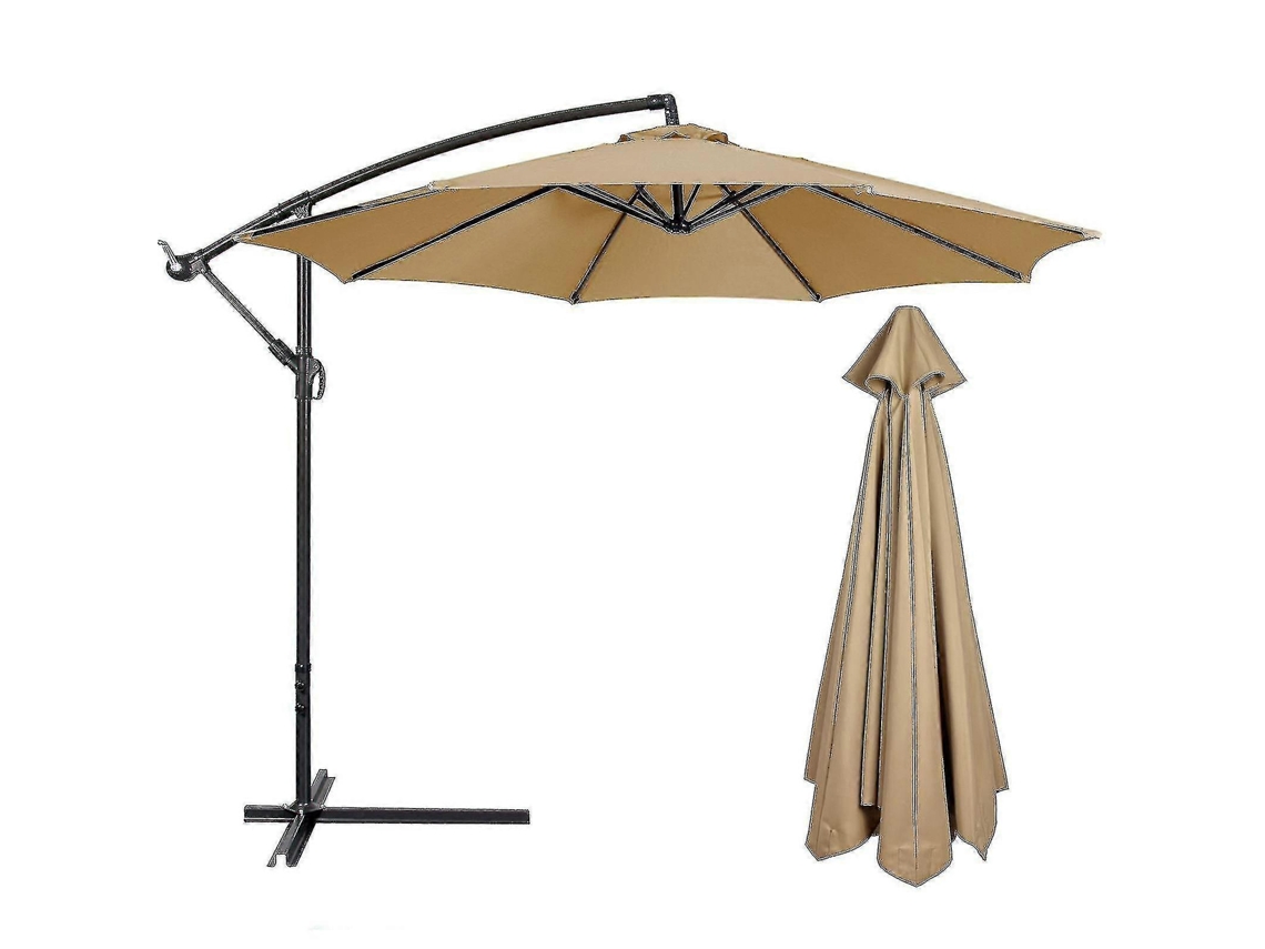 Toldo de Sustitución de Parasol Jardín de Tela Antigoteo Uv 3m 6/8 Brazos Oferta 50% Venta 300cm*6k Tan