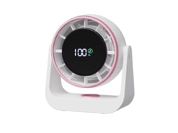 Ventilador de Mesa com Carregador 4000mah 2 em 1 X 909 Rosa ZSANFS