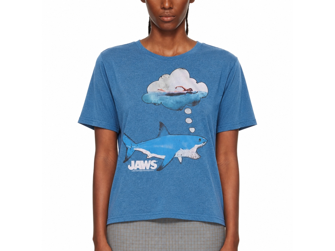 Rockinstone Jaws Movie Dreamy Snacks Heather Indigo Adult T-shirt Size:xxl