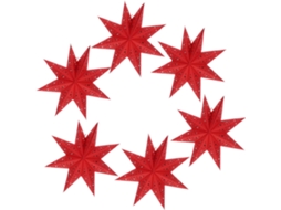 Conjunto De 6 Estrelas De Papel Brancas Para Pendurar - Decorações Para Luminárias.