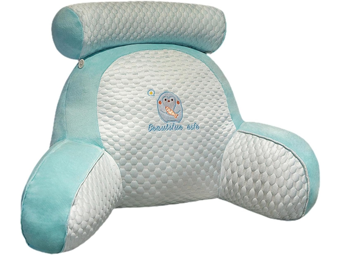 Almofada de Cabeceira Encosto para Sentar na Cama, Confortável com Braços Leitura Almofadas Braço CHABERLU