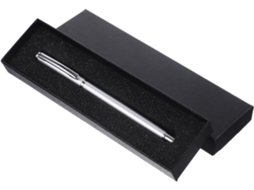 Caneta Esferográfica Metálica Com Design Ergonômico E Tampa, Prateada,