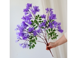 2 Ramos Artificiais de Jacarandá Hastes Flexíveis Fácil Manutenção Flores Roxas Claras e Roxas Escuras Decoração para Casa AQUAFORGE