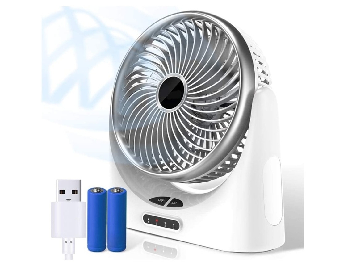 Ventilador De Mesa Usb Ventilador De Mesa Pessoal Portátil Com Luz Noturna Ventilador Elétrico Silencioso Para Quarto De Escritório Branco Lalamoli