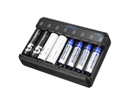 Black-astrolux Nc08 Carregador Inteligente Tipo C 2a De 8 Slots Para Pilhas Ni-mh/ni-cd Aa Aaa De 1,2 V, Íons De Lítio 14500/10440 Recarregáveis ​​​​
