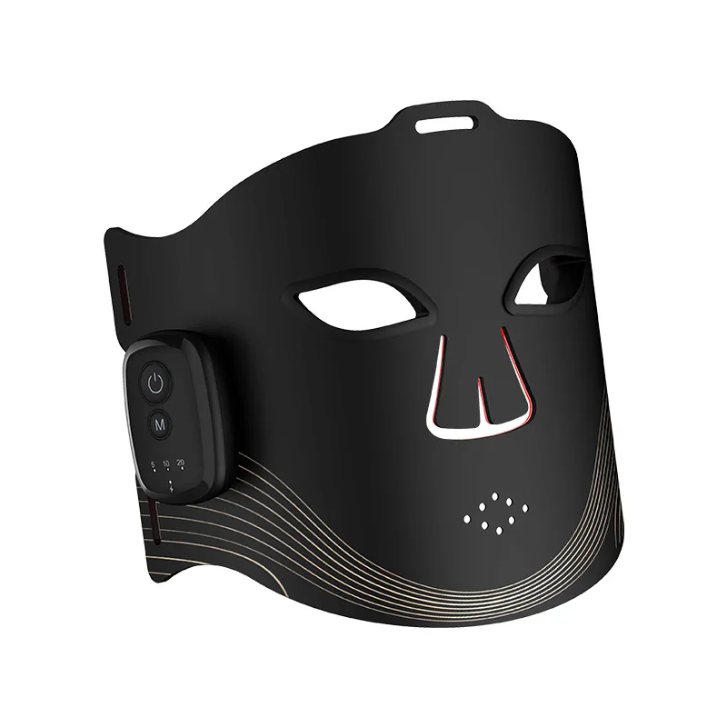 (preta) Máscara Facial Led Recarregável Para Uso Doméstico