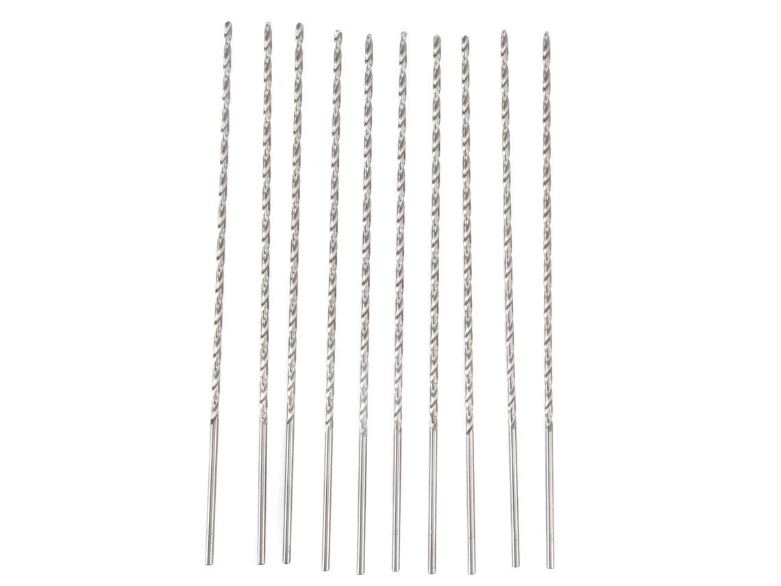 10pcs Brocas Hss Extra Longa Perfuração Rápida Alta Precisão Haste Reta Durável