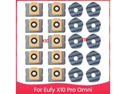 Acessórios Para Aspirador De Pó Robô Eufy X10 Pro Omni, Kit De Peças De Reposição Com Panos De Limpeza E Sacos Para Aspirador.