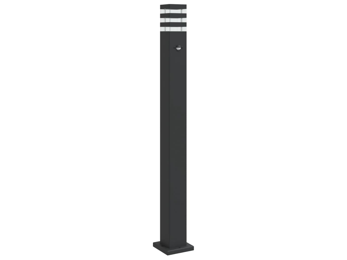 Candeeiro de pé para exterior VIDAXL Preto Alumínio (110 cm)