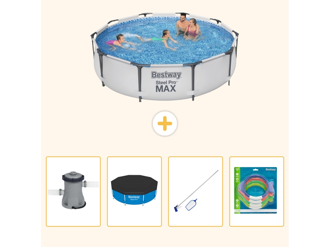 Bestway Piscina Bestway Steel Pro Max Redonda - 305x76 Cm - 5-peças S299