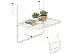Mesa Suspensa para Varanda Metal Cor Branco 60x56,5x45 cm Outsunny