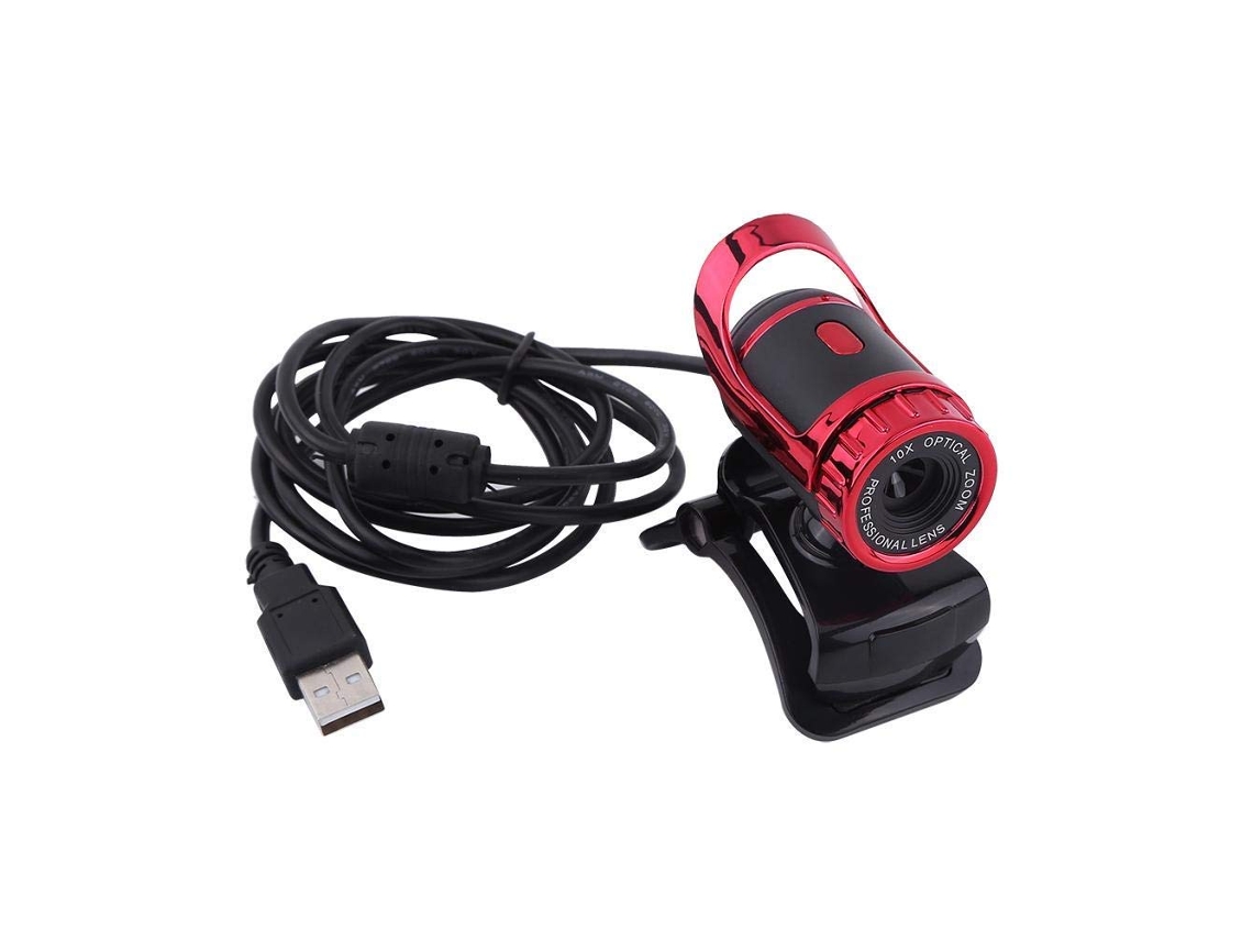 Webcam Usb Mini Com Focagem Manual Microfone Clipe E Rotação 360 Graus