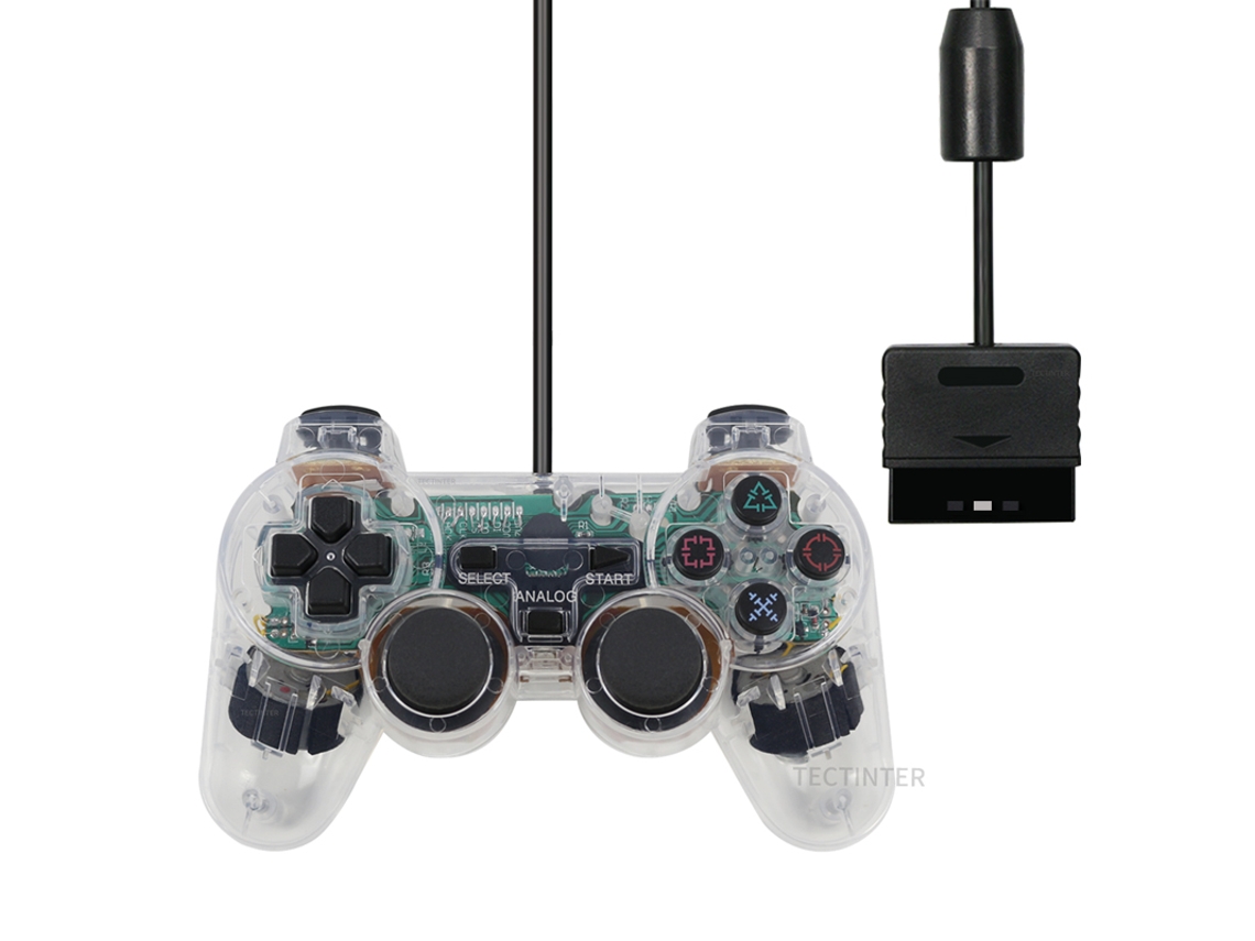 (branco) Controle De Jogos Com Fio E Função De Vibração