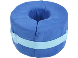 Almofada Circular Azul De Espuma Para Os Pés E Calcanhares Com Função Alívio Prevenção Pressão, Adequada Para Descanso E