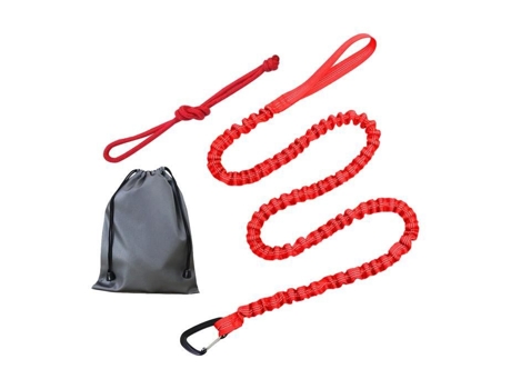 Corda de reboque de bicicleta infantil vermelha - HOMYL - Ciclismo de lazer - Até 40 kg - Nylon elástico HOMYL