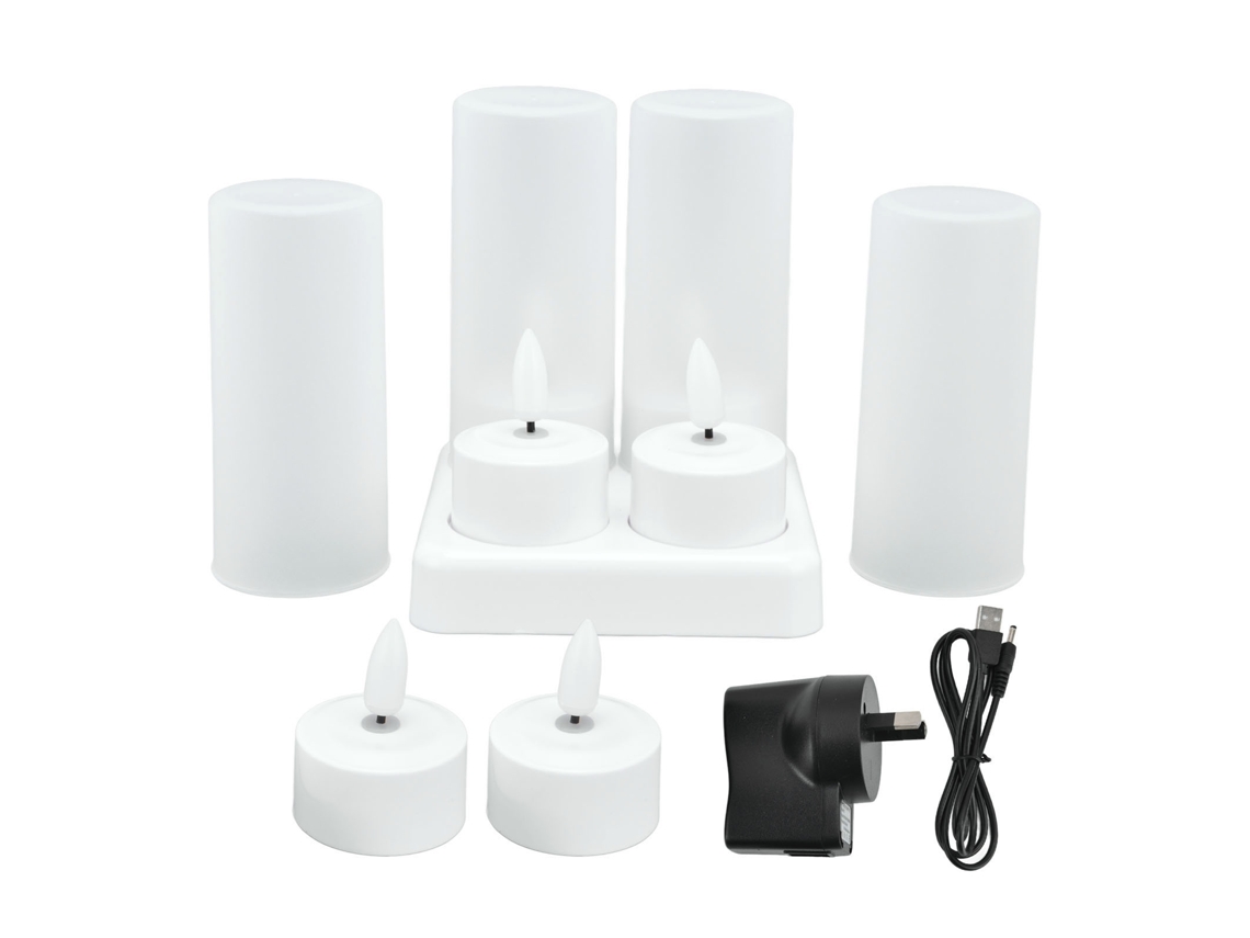 Velas Led Sem Fogo LAXISCREED Base Carregável