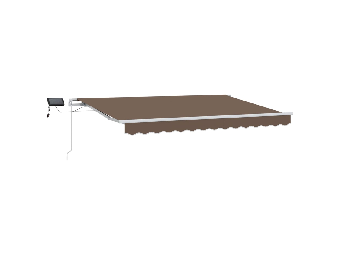 Conjunto 1 Toldo Retrátil Vidaxl Castanho-acinzentado Tecido (600 × 300 Cm)
