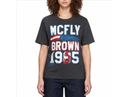 Rockinstone Back To The Future Movie Marty For Prez Heather Black Adult T-shirt Size:l