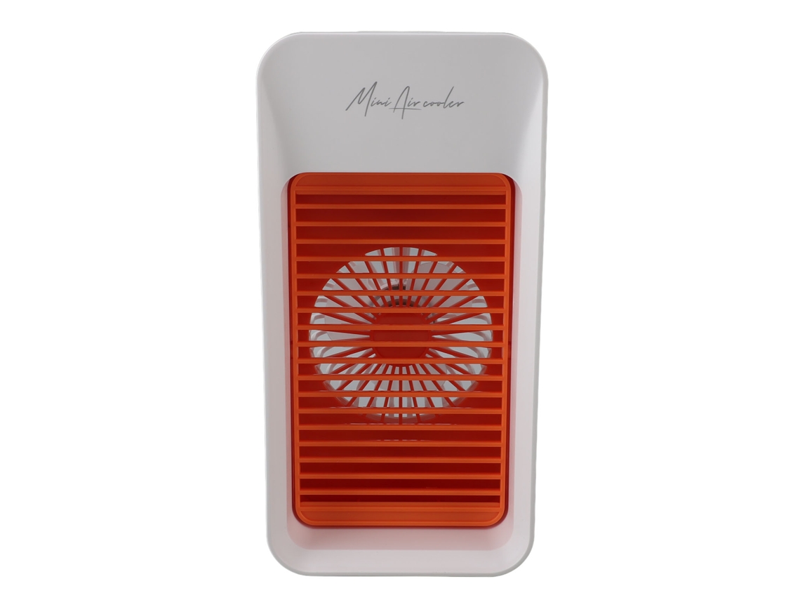 Ventilador de Mesa Silencioso com Spray Cor Branco Laranja