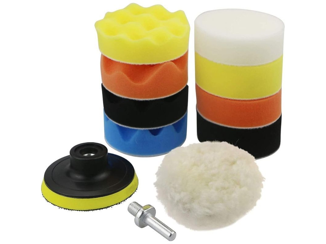 Kit De Polimento Para Carro Esponja De Polimento 3 Polegadas Lixa Buffing Com Adaptador De Parafuso
