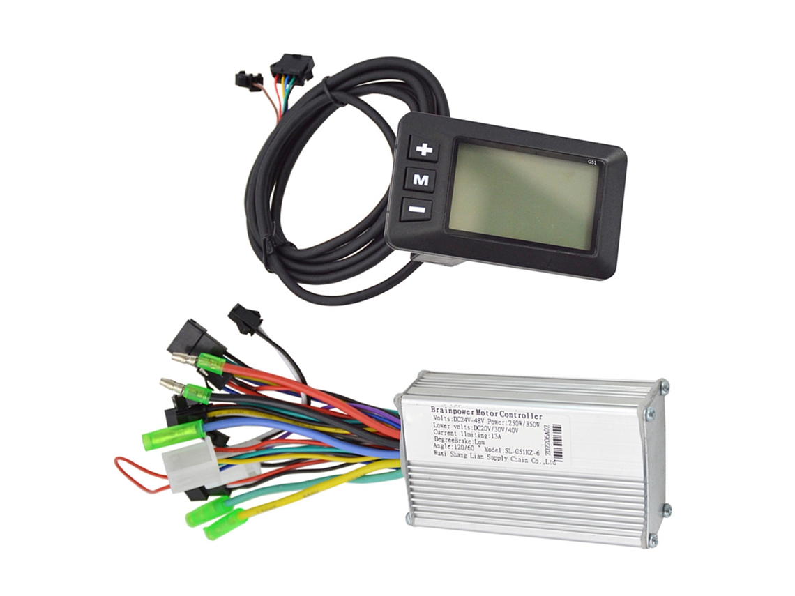 Controlador de Motor para Bicicleta Elétrica 250w/350w 24/36/48v com Painel LCD | S/MARCA