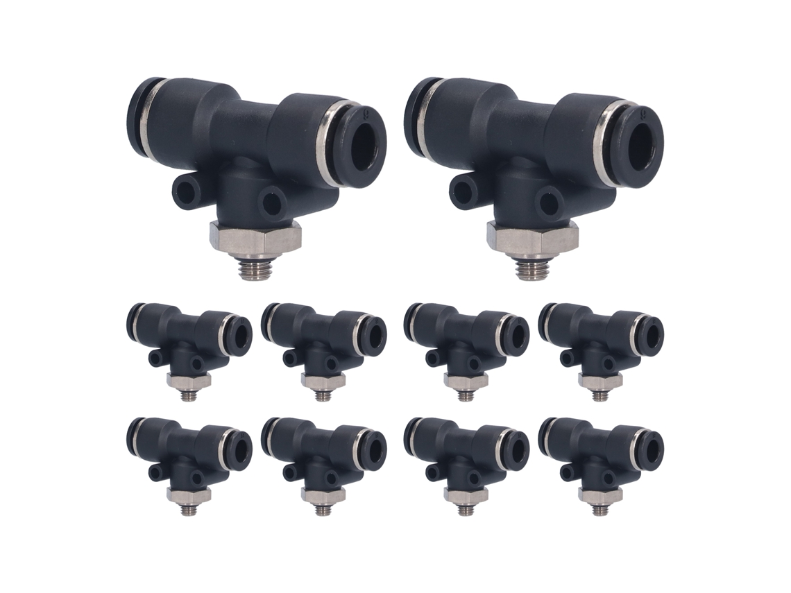 Conector De Tubo Neumático Thread Pvc 10pcs