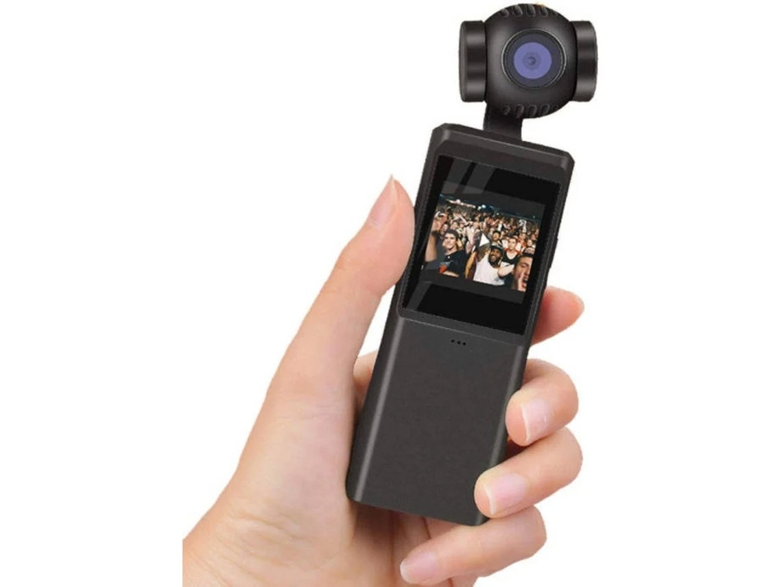 Câmera Ptz Portátil 4k Hd Anti Vibração Wifi Esportes Gravação Ao Vivo Preto Yizhood
