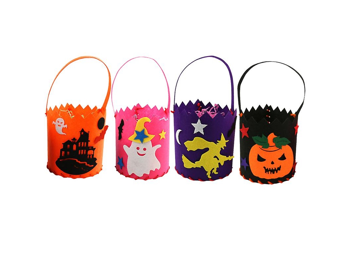 4 Unidades de Bolsa de Halloween para Decorações de Halloween ALLINLESS