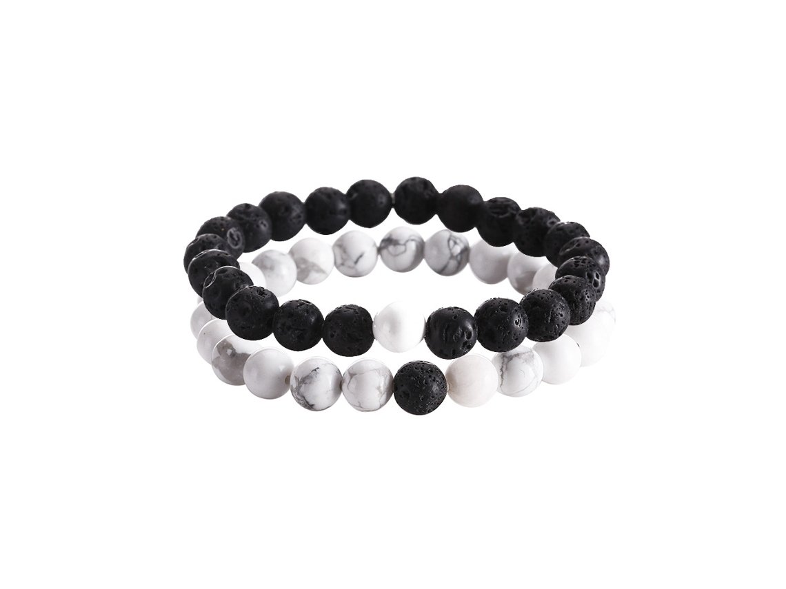 Pulseira De Casal Vintage Com Pérolas Personalizada
