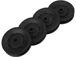 Polias 4 De Nylon Reforçado 90mm Para Academia, Acessório Polia