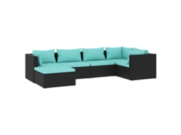 Garden Lounge Set, Garden Lounge Sets Vidaxl Preto Rattan / Vime (n/a)