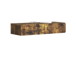 Mesa Lateral de Parede Carvalho Fumado 87,5x34,5x17cm MAISON EXCLUSIVE