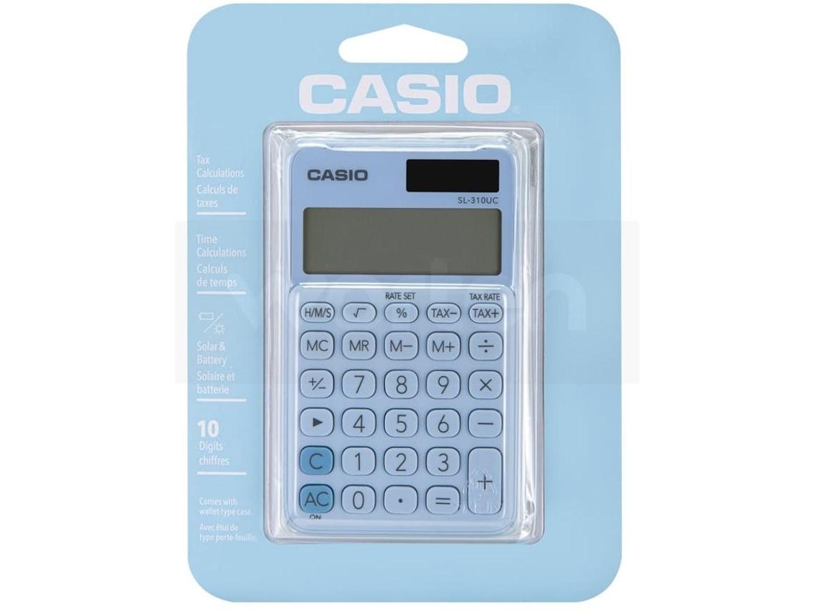 Calculadora Básica CASIO SL-310UC-LB Azul Claro (Outlet Caixa Aberta - 10 dígitos)