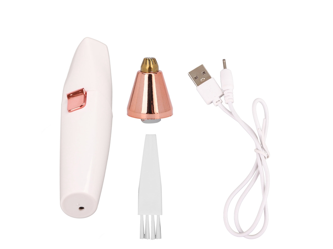 Removedor De Pelo Facial Recarregável 2 Em 1 - Depilador Elétrico Painless Para Sobrancelhas E Lábios Com Lâmina Desmontável