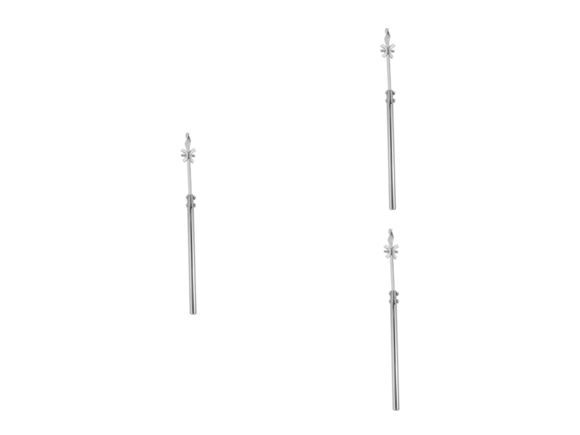 Conjunto de 3 peças de aço inoxidável para medição de temperatura, equipamento científico Amosfun.
