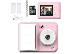 Câmera Instantânea 1080p para Crianças, Inclui Cartão de Memória de 32 Gb CZHHMART (rosa)