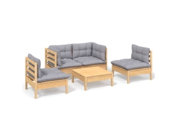 Garden Lounge Set, Garden Lounge Sets Vidaxl Cinzeto Madeira De Pinho (n/a)