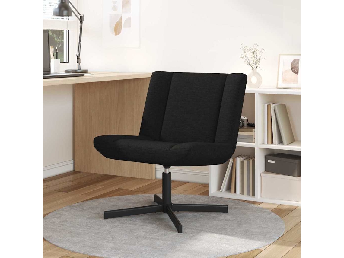 Vidaxl Cadeira Giratória Preto 63 X 75 X 76 Cm Tecido