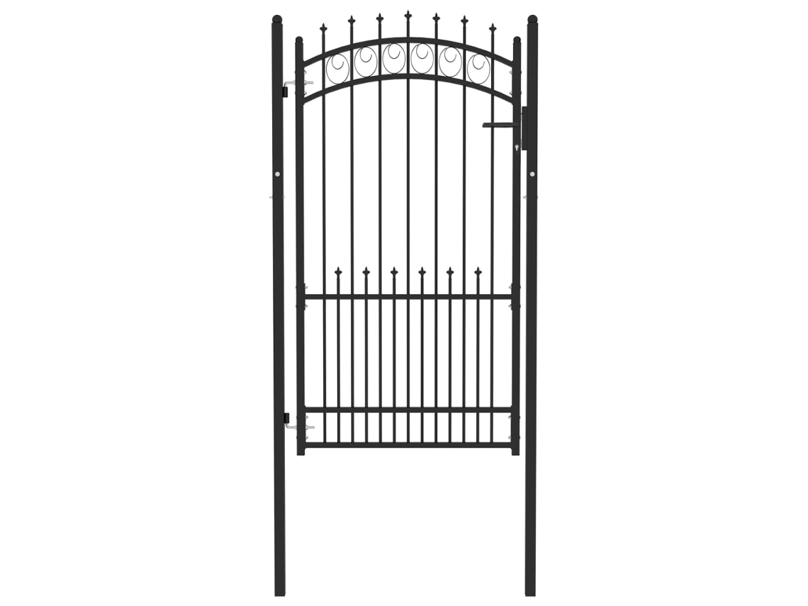 Fence Gate, Fence Gates Vidaxl Preto Aço (104 X 134.5 Cm)