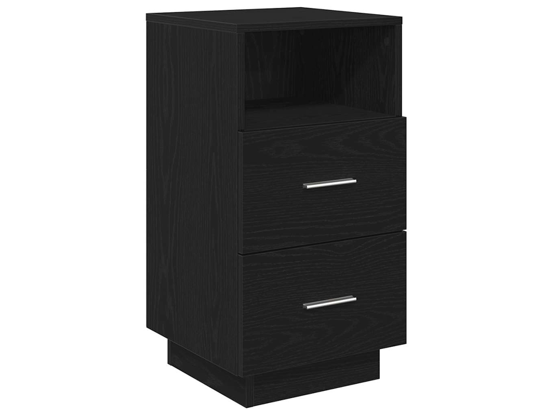 Mesa de Cabeceira com 2 Gavetas 36x36x68 Cm Preto MAISON EXCLUSIVE