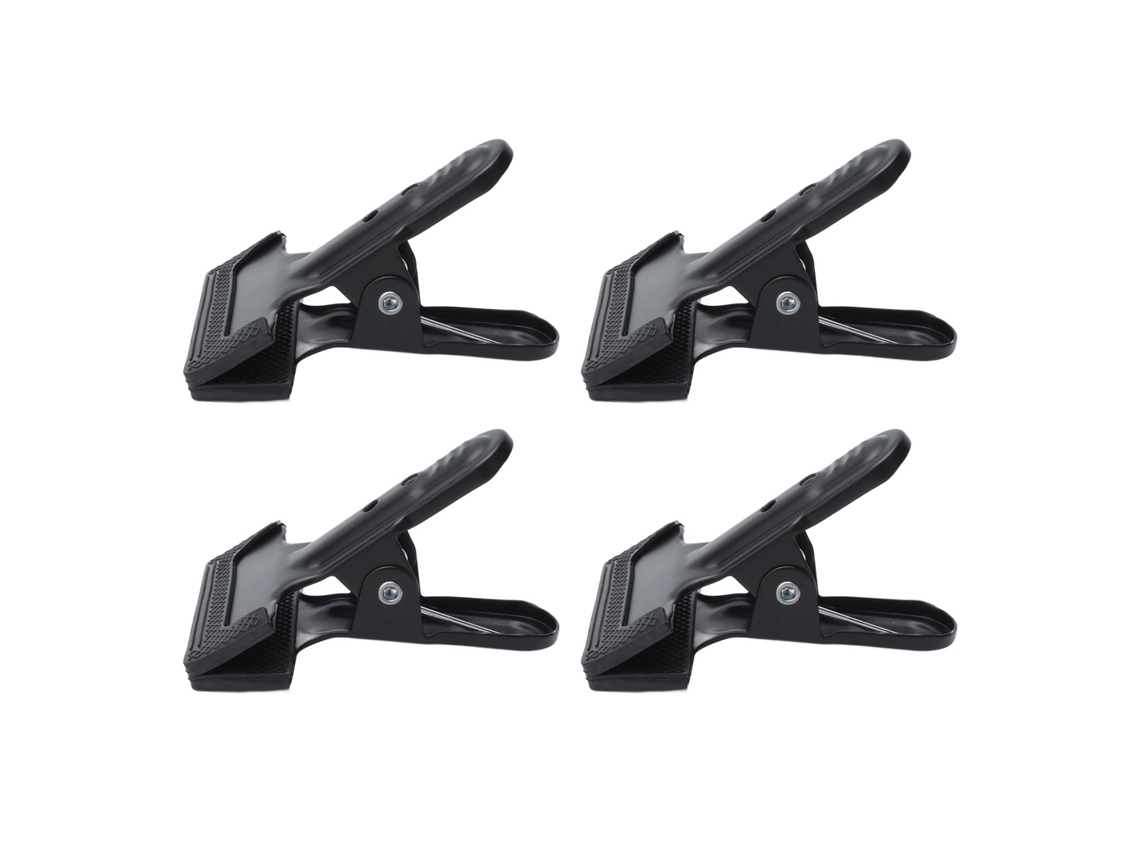 Clips de Boca Larga Primerox 4pcs Mola Antiderrapante para Marcenaria e Fundo Fotográfico