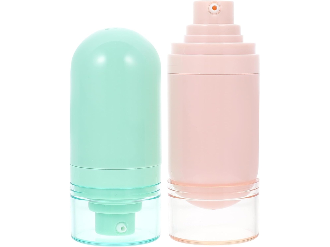 Conjunto de 2 frascos de loção de 15ml, Light e Prova de Vazamentos, em plástico ABS, para cuidados com a pele.